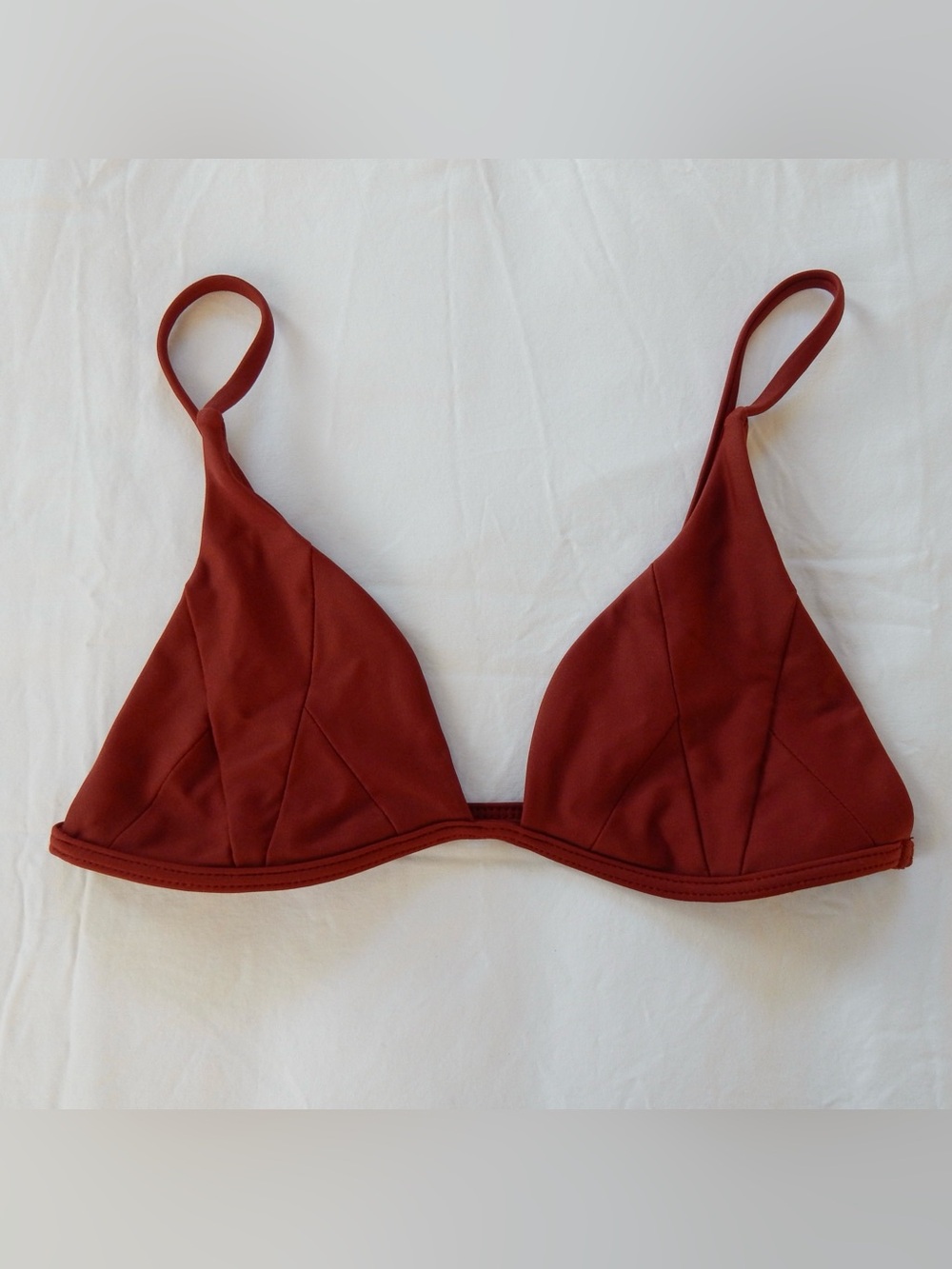 Stone Fox Swim rust red bikini top